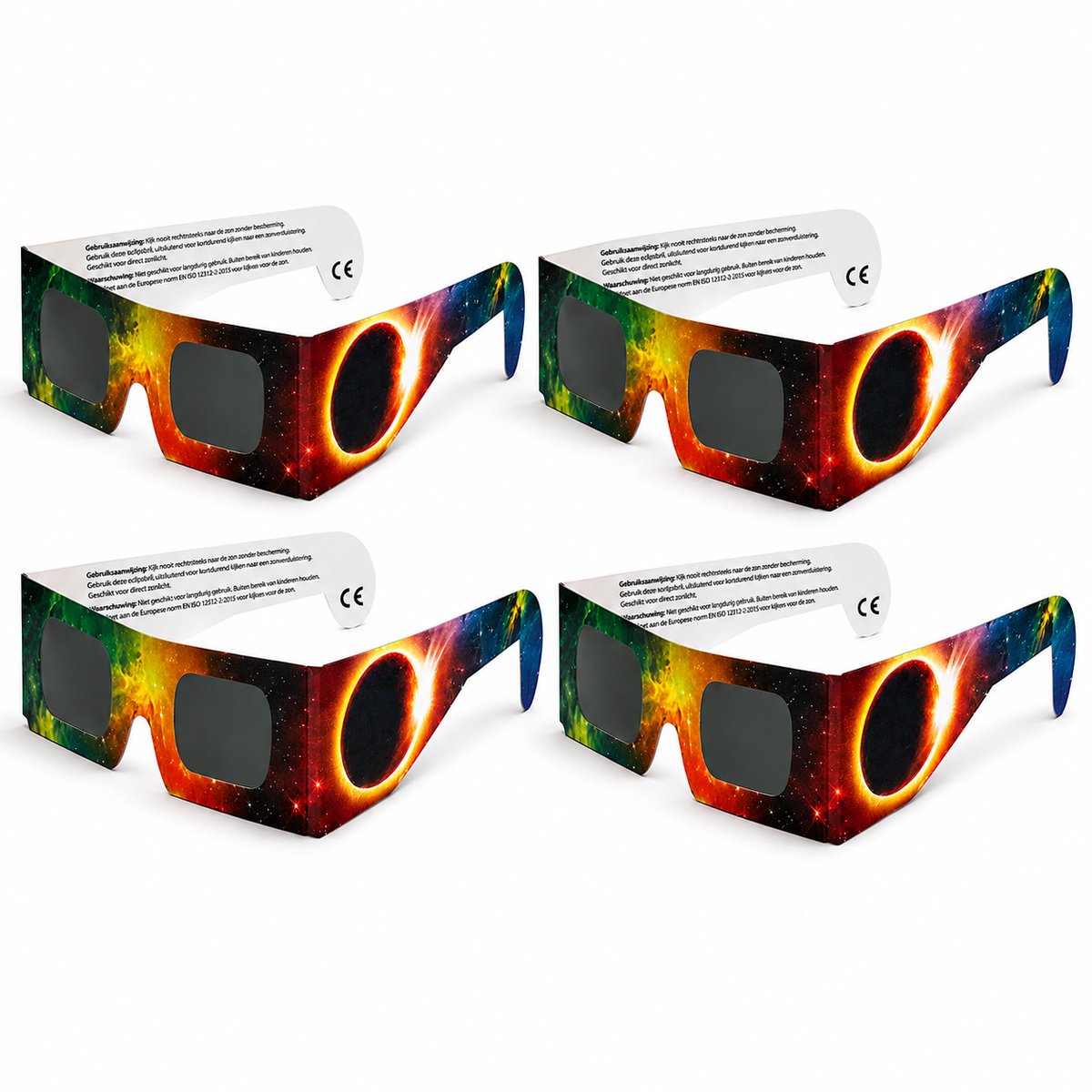 Eclipsbrillen 12 augustus 2026 | 4 pack